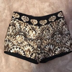 Sequined shorts size M